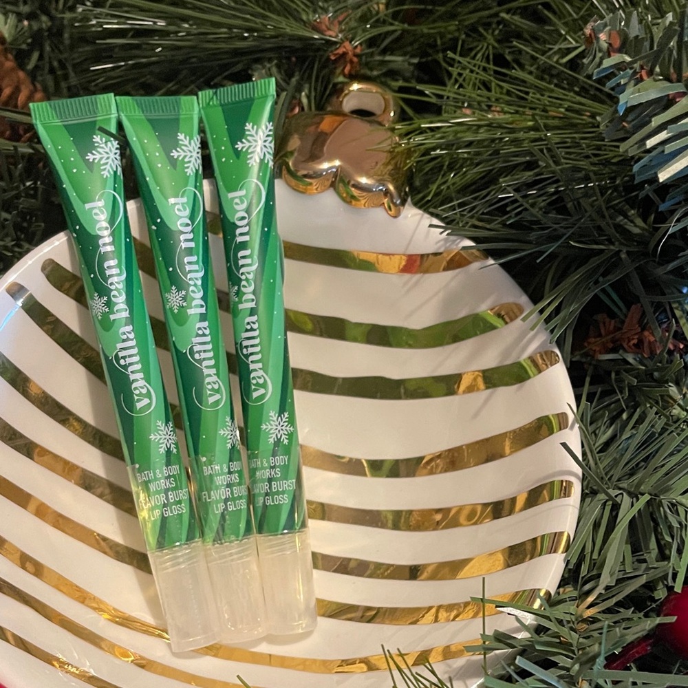 Bath & Body Works Vanilla Bean Noel Lip Gloss - Green